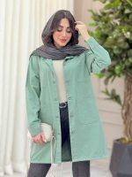 مانتو پایین بند چهار جیب کد 6314 - تصویر 3