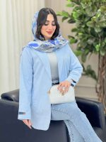 مانتو جیب نما آستین چاک کد 6313 - تصویر 12