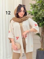 شومیز نچرال طرح دار کد 6283 - تصویر 32