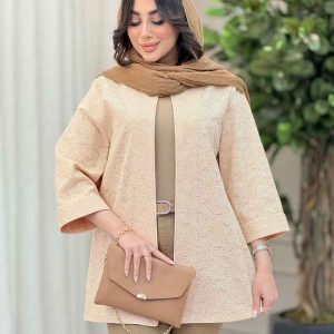 مانتو دانتل مغزی دوزی کد 6408