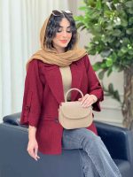 مانتو دو دکمه آستین سگک کد 6356 - تصویر 21