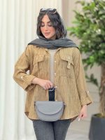 مانتو آستین پاگن سرجیب دو دکمه کد 6328 - تصویر 10