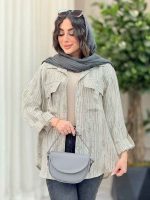 مانتو آستین پاگن سرجیب دو دکمه کد 6328 - تصویر 13