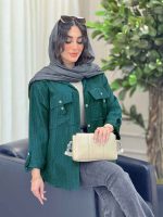 مانتو آستین پاگن سرجیب دو دکمه کد 6328 - تصویر 7