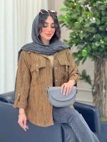 مانتو آستین پاگن سرجیب دو دکمه کد 6328 - تصویر 14