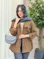 مانتو آستین پاگن سرجیب دو دکمه کد 6328 - تصویر 4