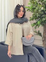 شومیز سر آستین دو دکمه کد 6366 - تصویر 10