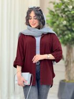 مانتو کتان بغل سه دکمه کد 6374 - تصویر 23