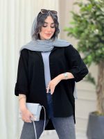مانتو کتان بغل سه دکمه کد 6374 - تصویر 15