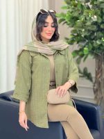 شومیز سر آستین دو دکمه کد 6366 - تصویر 4
