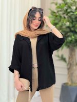 شومیز سر آستین دو دکمه کد 6366 - تصویر 11