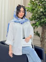 شومیز سر آستین دو دکمه کد 6366 - تصویر 8