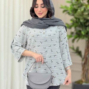 شومیز طرح گل بابونه کد 6381