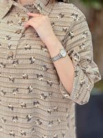 شومیز طرح گل بابونه کد 6381 - تصویر 4