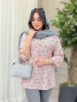 شومیز طرح گل بابونه کد 6381 - تصویر 2