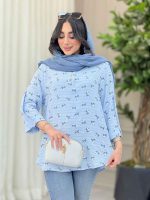 شومیز طرح گل بابونه کد 6381 - تصویر 12
