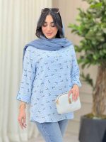 شومیز طرح گل بابونه کد 6381 - تصویر 9