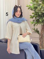 مانتو راه راه طرح دار کد 6367 - تصویر 10