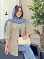 مانتو راه راه طرح دار کد 6367 - تصویر 28