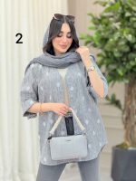 مانتو راه راه طرح دار کد 6367 - تصویر 23