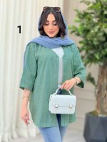 مانتو راه راه طرح دار کد 6367 - تصویر 13