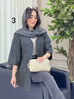 مانتو راه راه طرح دار کد 6367 - تصویر 22
