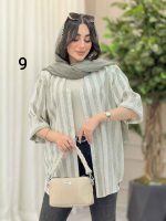 مانتو راه راه طرح دار کد 6367 - تصویر 30