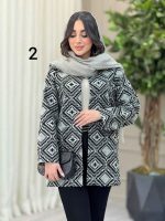 مانتو طرح دار گیسو کد 6400 - تصویر 2