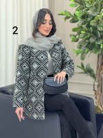 مانتو طرح دار گیسو کد 6400 - تصویر 8