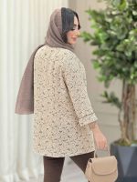 مانتو دانتل مغزی دوزی کد 6408 - تصویر 5