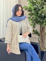 مانتو دانتل مغزی دوزی کد 6408 - تصویر 3
