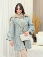 مانتو ژاکارد آستین دو دکمه کد 6380 - تصویر 15