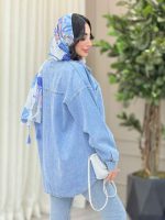 مانتو جین دو جیب آرمیتا کد 6379 - تصویر 9