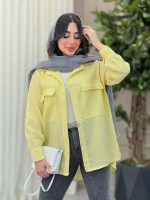 مانتو راه راه سر جیب هلال کد 6330 - تصویر 14