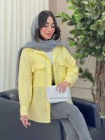 مانتو راه راه سر جیب هلال کد 6330 - تصویر 18