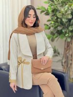 مانتو آستین سه دکمه گیتا کد 6418 - تصویر 11