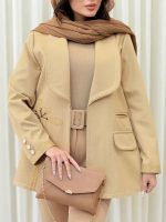 مانتو آستین سه دکمه گیتا کد 6418 - تصویر 19