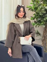 مانتو راه راه چهاردکمه سها کد 6424 - تصویر 18