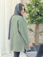 مانتو برش دار بغل چاک کد 6433 - تصویر 11