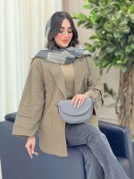 مانتو برش هلالی دو جیب آرزو کد 6432 - تصویر 17