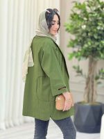 مانتو لینن آستین چاک کد 6431 - تصویر 13
