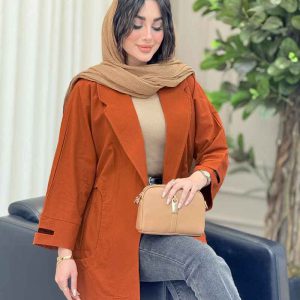 مانتو لینن آستین چاک کد 6431