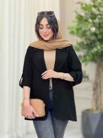 مانتو دو دکمه شیما کد 6416 - تصویر 12