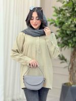 شومیز یقه دو دکمه دنیز کد 6294 - تصویر 14