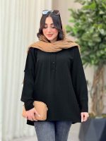 شومیز یقه دو دکمه دنیز کد 6294 - تصویر 4