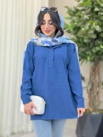 شومیز یقه دو دکمه دنیز کد 6294 - تصویر 15