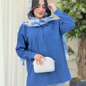 شومیز یقه دو دکمه دنیز کد 6294