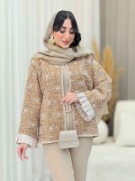 مانتو طرح دار مهتاب کد 6451 - تصویر 9
