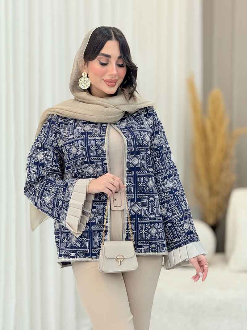 مانتو طرح دار مهتاب کد 6451 مانتو طرح دار مهتاب کد 6451