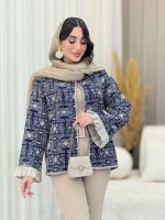 مانتو طرح دار مهتاب کد 6451 - تصویر 10